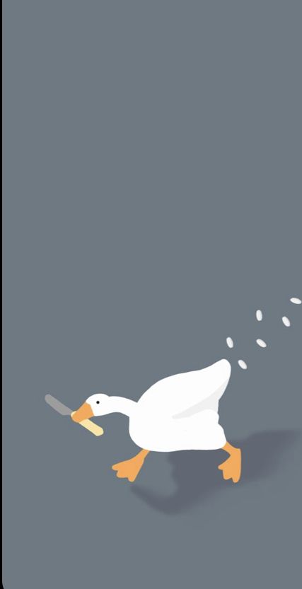 Ducks Aesthetic Drawing, The Goose Game, Aesthetic Animal Wallpaper Iphone, Simple Duck Wallpaper, Matching Phone And Ipad Wallpaper, Goose Knife Wallpaper, Funny Duck Wallpaper Aesthetic, Peace Was Never An Option Duck Wallpaper, Funny Goose Wallpaper