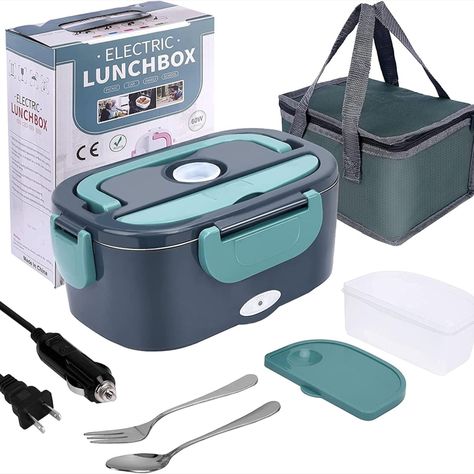 Electric Heating Lunch Box Food Heater/Warmer Portable Heated Lunch Box for Car Truck and Home Work Adults Electric Lunch Box - Leak Proof, 1.5L Removable 304 Stainless Steel Container
- 【WARM HEALTHY MEAL ANYWHERE】- 
- 【3 IN 1 Car & Truck & Home Use】-- 
- 【Leak-proof & Easy to Clean】- 
- 【Compact & Portable】-
- 【The Perfect Choice for Gifts】- Portable Microwave, Heated Lunch Box, Stainless Steel Food Containers, Stainless Steel Containers, Box Food, Portable Food, Food Warmer, Healthy Homemade Recipes, Insulated Lunch Box