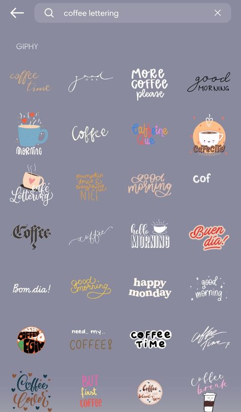 Coffee Ig Story Ideas Gif, Coffee Emoji Instagram, Coffee Gif Instagram Story, Snapchat Coffee Stories, Coffee Instagram Story Stickers, Ig Story Gif Codes, Coffee Stickers Instagram, Coffee Gif Instagram, Hidden Instagram Stickers