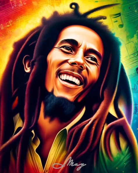 🗣️ Remembering Bob Marley, who passed away on May 11, 1981. His music and message of peace and unity continue to inspire millions worldwide. 🎶✌️ #BobMarley #Reggae #MusicLegend #MAYAiCEO #Music #History Bob Marley Acrylic Painting, Bob Marley Photos Hd, Bob Marley Wallpapers Iphone, Bob Marley Dibujo, Musical Paintings, Reggae Music Posters, Bob Marley Artwork, Pickleball Party, Bob Marley Poster