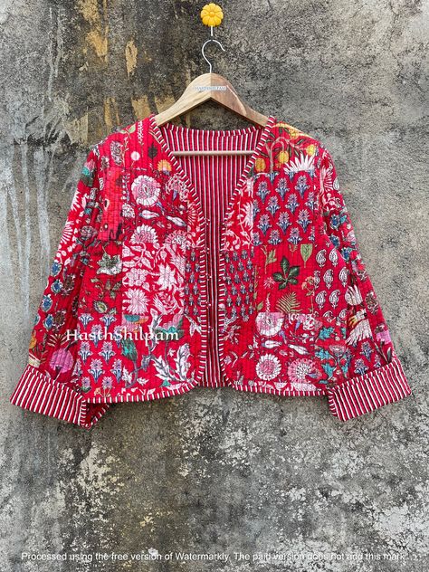 Women Short Crop Jacket Coat, Handmade Quilted Short Jacket, Cotton Patchwork Coat, Indian Cotton Quilted Jacket,s
https://www.etsy.com/listing/1623128577/women-short-crop-jacket-coat-handmade Cotton Caftan, Fall Winter Jacket, Patchwork Coat, Kantha Jacket, Silk Kaftan, Quilt Jacket, Short Styles, Silk Pajamas, Work Jackets