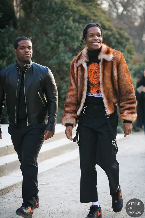 ASAP Rocky and ASAP Ferg by STYLEDUMONDE Street Style Fashion Photography0E2A6312 Sleep Dress Outfit, Asap Rocky Fashion Killa, Asap Ferg, Asap Rocky Fashion, Pretty Flacko, Street Style 2017, Mens Fashion Photography, Asap Rocky, Looks Street Style