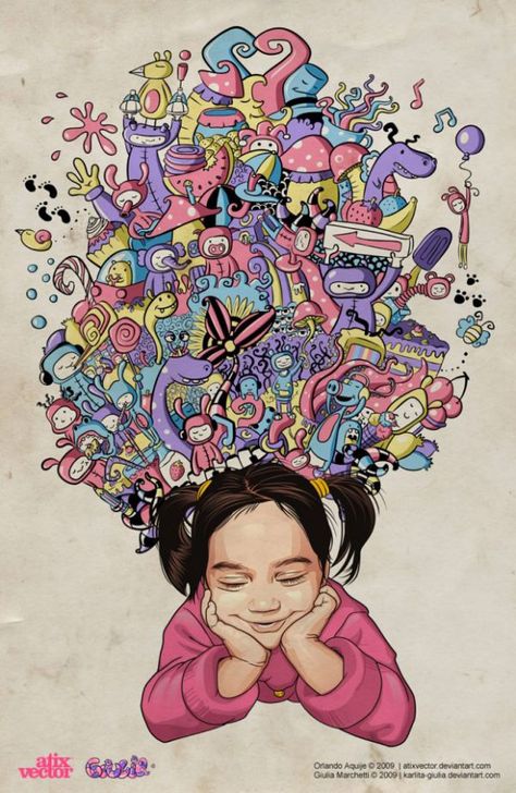 Imagination Illustration, Dream Illustration, Brain Art, Poster Drawing, Identity Art, Art Club, Pics Art, A Drawing, Art Plastique