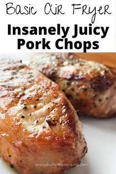 Gansey Aesthetic, Pork Chop Recipes Air Fryer, Pork Loin Chops Recipes, Air Fry Pork Chops, Air Fryer Recipes Pork, Boneless Pork Chop Recipes, Air Fryer Pork, Air Fryer Pork Chops, Juicy Pork Chops