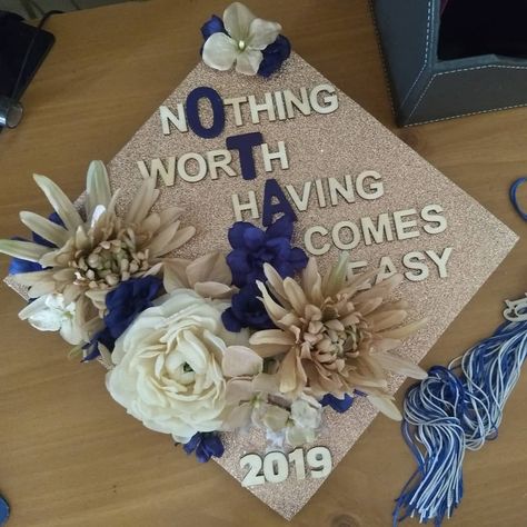 Graduation cap; Occupational Therapy Assistant; OTA grad; Nothing Worth Having Comes Easy Occupational Therapy Graduation Party Ideas, Ota Cap Decoration, Cota Graduation Cap, Ota Graduation Cap, Occupational Therapy Grad Cap, Ota Graduation Cap Ideas, Occupational Therapy Cap Decoration, Occupational Therapy Tattoo, Occupational Therapy Graduation Party