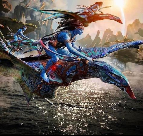 Avatar Way Of Water Neytiri, Metkayina Aesthetic, Avatar Neytiri, World Of Pandora, Avatar 2 Movie, Avatar Animals, Avatar Poster, Avatar Pandora, Avatar Oc