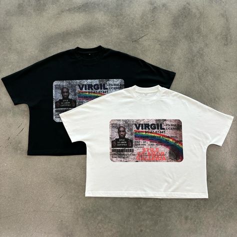 VIRGIL HAWAIIAN ID BOXY TEE {SEPTEMBER 20TH 12 ET} **SHIPS IN 2-7 BUSINESS DAYS** -Boxy Fit /Slight Crop -DTG Vintage Print -Back Screen Print -Thick Collar -Heavy Weight SPAM “ 🌺” FOR A CHANCE TO WIN A FREE TEE Letter Print Hoodie, Collars For Women, Round Neck Tops, Y2k Fashion, Cotton Shorts, Casual T Shirts, Letter Prints, Printed Shorts, Hooded Jacket