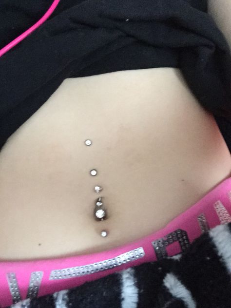 Triple Belly Piercing, Dermal Belly Piercing, Bottom Piercing Belly, Belly Button Piercing Outtie, Top And Bottom Belly Piercing, Bottom Belly Piercing, Bell Piercing, Belly Button Piercing Plus Size Women, Bottom Belly Button Piercing