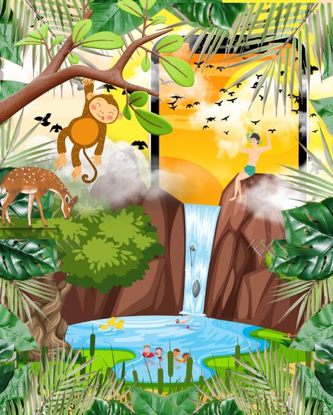 Immerse yourself in the beauty of the tropical rainforest with this captivating social design poster! 🎨✨ Let this artwork transport you to a lush and vibrant world, reminding us of the incredible biodiversity and importance of preserving these precious ecosystems. Together, let's raise awareness and take action to protect and conserve our tropical rainforests for future generations to enjoy! 🌱💚 #TropicalRainforest #Nature'sParadise #BiodiversityHotspot #RainforestConservation #SaveOurForests Rainforest Poster, Forest Conservation, Nature Poster, Social Design, Information Poster, Nature Posters, The Rainforest, School Posters, Tropical Rainforest