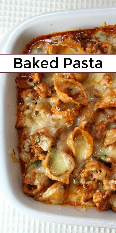 Easy Baked Pasta recipe from RecipeGirl.com #easy #baked #pasta #recipe #RecipeGirl Baked Farfalle Pasta Recipes, How To Cook Pasta In The Oven, Easy Baked Pasta, Mini Loafs, Baked Pasta Recipes Easy, Baked Pasta Recipe, Cheesy Turkey, Tuna Bake, Hearty Recipes