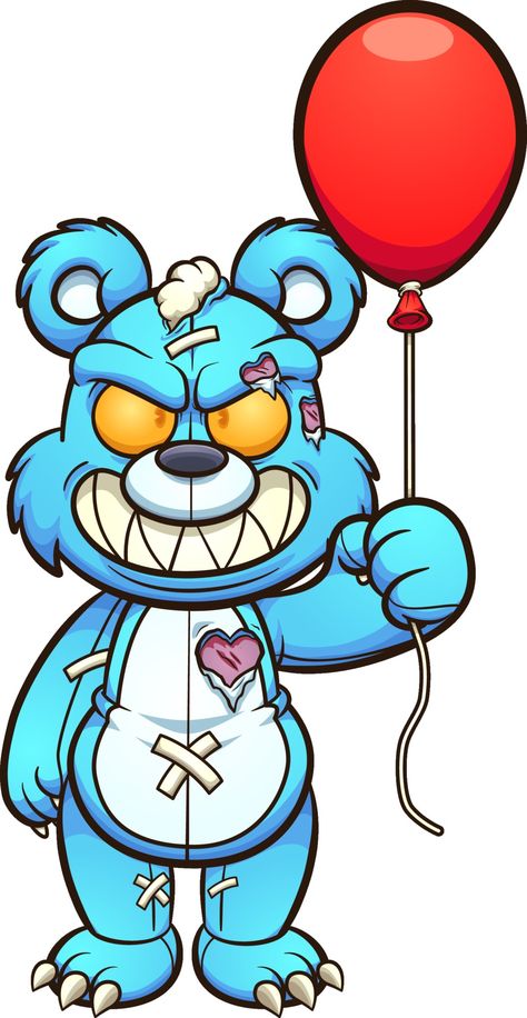 Blue Teddy Bear, Premium Vector, Teddy Bear, Red, Anime, Blue