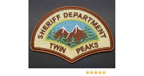 Twin Peaks Sheriff Department 3.75" Iron On Embroidered Thermoadhesive Patch for Clothing Twin Peaks Sheriff Department, Sheriff Department, Twin Peaks, Twins