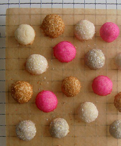 Glittering Cookie Recipe! Happy Holidays from Purl Soho! | Purl Soho Glitter Cookies, Sunday Treats, Pink Sprinkles, Cookie Ball, Glitter Cake, Cake Balls, All I Ever Wanted, Beating Heart, Sandwich Cookies