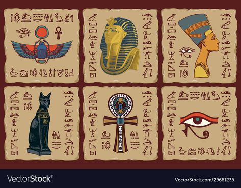 Egyptian Ceramics Ancient Egypt, Herogliphic Egypt, Ancient Egypt Illustration, Ancient Egypt Symbols, Egyptian Illustration, Egypt Illustration, Ancient Egypt Crafts, Egypt Games, Egyptian Poster