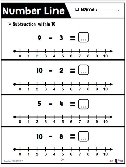 mathematics worksheets Second Grade Printables, Second Grade Worksheets, Number Line Worksheet, Number Line Subtraction, Maths Notes, Nursery Worksheets, Addition And Subtraction Practice, Math Addition Worksheets, Numbers Worksheet