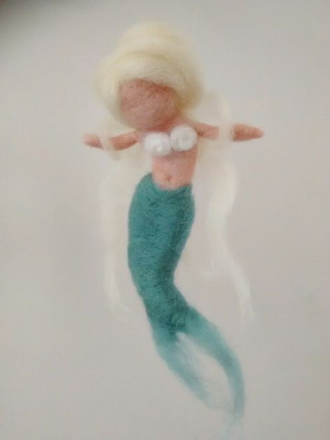 Needle Felt Mermaid, Needle Felted Mermaid, Felted Mermaid, Aqua Mermaid, Felt Angel, Mermaid Crafts, Twin Baby Girls, Needle Felting Diy, Fairy Art Dolls