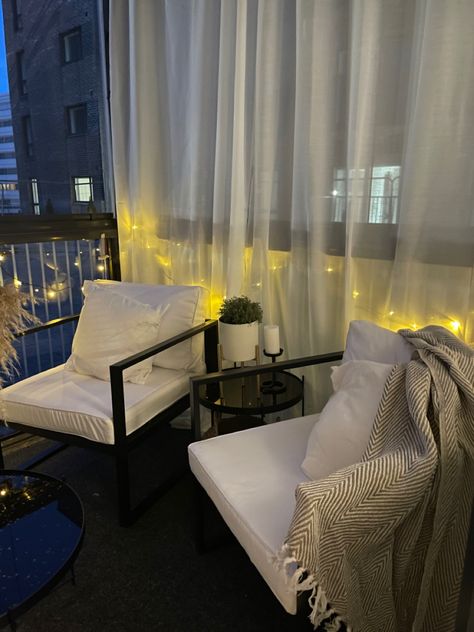 Apartment Balcony Curtains, Balcony Curtains Outdoor, Balcony Curtains Apartment, Balcony Drapes, Balcony Curtain Ideas, Castle Apartment, Curtain Balcony, Patio Balcony Ideas, Room List