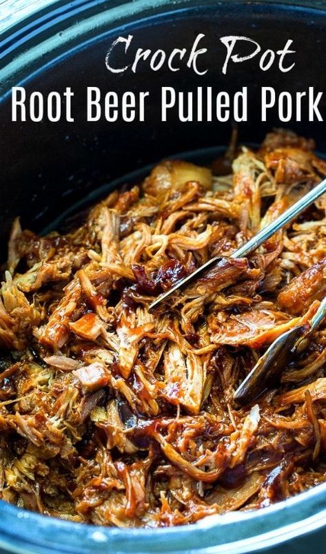 Firepit Party, Root Beer Pulled Pork, Pulled Pork Crock, Rootbeer Pulled Pork, Pork Crock, Instant Meals, Beer Pulled Pork, Crock Pot Pulled Pork Recipe, Pork Crockpot Recipes