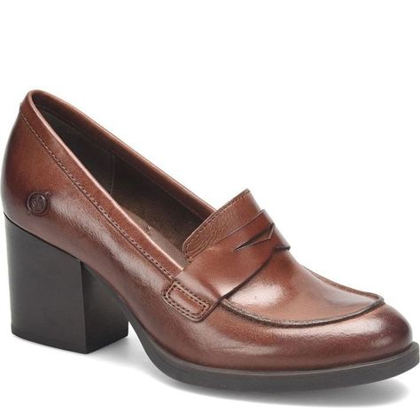 Born® Holliston Heel Loafer at Von Maur Loafer Pumps, Oxford Pumps, Block Heel Loafers, Von Maur, Loafer Shoes Women, Loafers Style, Born Shoes, Shoe Insoles, Penny Loafer