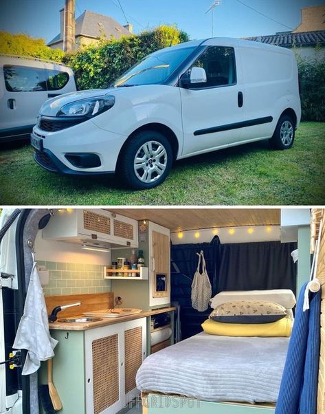 Mini Camper Van Ideas, Cargo Van Camper, Mini Campervan Interior, Micro Camper Ideas, Mini Van Camper Conversion, Mini Van Conversion Minivan Camping, Ford Connect Camper Conversion, Mini Camper Diy, Mini Van Conversion