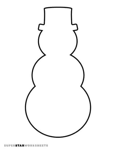 Snowman Templates - Superstar Worksheets Winter Templates Free Printable, Snowman Cutout Printable, Christmas Cut Outs Templates, Santa Boots Craft, Christmas Templets, Simple Snowman Drawing, Christmas Cutouts Templates, Snowman Template Free Printable, Snowman Patterns Printable