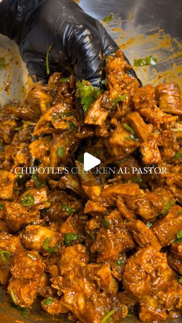 Chipotle Al Pastor Chicken Copycat, Chicken Al Pastor Recipe Chipotle, Chipotle Chicken Al Pastor Recipe, Chicken Al Pastor Chipotle, Chipotle Peppers In Adobo Sauce Recipes, Chipotle Pepper In Adobo Sauce Recipes, Al Pastor Sauce, Adobo Chicken Tacos, Chicken Al Pastor Recipe