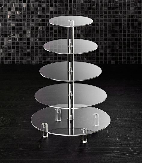 PRICES MAY VARY. STYLISH - Present your food in style and impress your guests! This acrylic cupcake stand will beautifully display cupcakes, desserts, finger foods, party appetizers or whatever you want to showcase. STURDY - Each tier is held in place with screws for strength and stability. The tiers and base rods are all precisely cut so everything fits together accurately ensuring the stand is perfectly balanced and steady. The center rods are solid acrylic making them stronger and more durabl Tiered Wedding Cake Stands, Square Cupcake Stand, Acrylic Cupcake Stand, Square Cupcakes, Cupcake Tier, Acrylic Cake Stands, Cupcake Stand Wedding, Cupcake Tiers Stand, Round Cake Stand