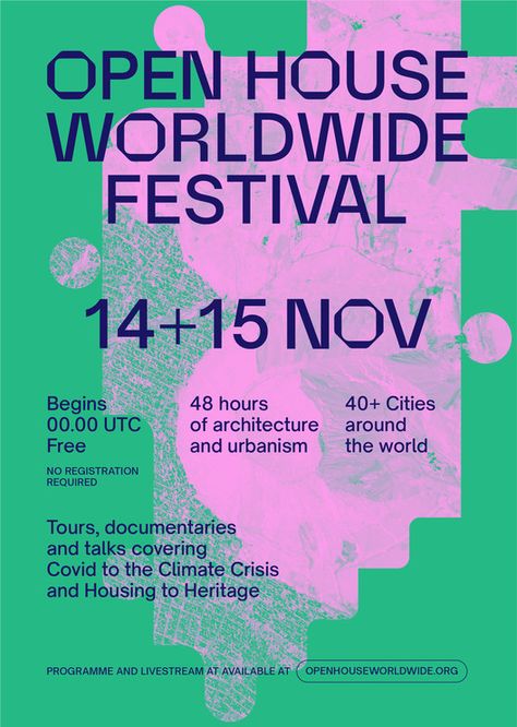 Open House Worldwide Festival Reveals Full 2020 Programme | ArchDaily Weekly Inspiration, Festival Flyer, Music Festival Poster, Club Poster, Design Fields, Festival Design, Festival Posters, Event Poster, Best Graphics