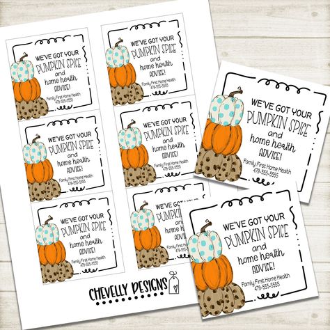 October Referral Gifts, Wound Care Marketing Ideas, Thanksgiving Marketing Gifts, Fall Marketing Gifts, Fall Home Health Marketing Ideas, Health Care Marketing Ideas, Marketing Food Ideas, Fall Referral Gifts Marketing, Halloween Marketing Gifts