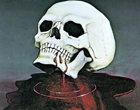 A Skull, Human, Red