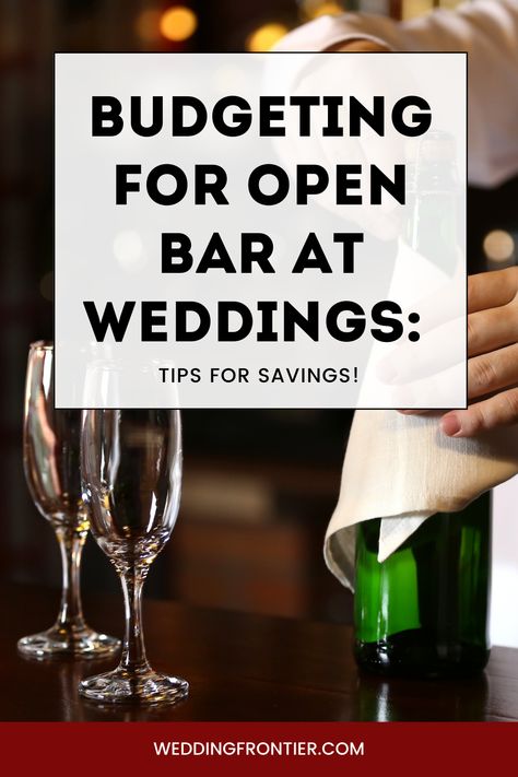 Discover how to offer an open bar at your wedding without breaking the bank. Save with these 7 budget-friendly tips! #WeddingBudget #OpenBarTips #AffordableWeddings Open Bar Ideas, Wedding Open Bar, Wedding Food Catering, Open Bar Wedding, Bar Wedding Reception, Wedding Glam, Bar Catering, Rustic Wedding Reception, Inexpensive Wedding