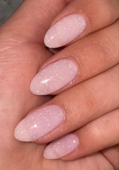 Sparkly Pink Nails, White Sparkle Nails, Pink Sparkle Nails, Pink Sparkly Nails, Blush Pink Nails, Pink Glitter Nails, Almond Acrylic Nails, Woven Baskets, Nagel Inspo