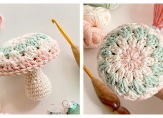 Quick Granny Mushroom Crochet Pattern Mushroom Crochet Pattern, Mushroom Crochet, Crochet Garden, Crochet Mushroom, Crochet Cord, Diy Magazine, Crochet Goodies, Crochet Buttons, Free Amigurumi Patterns