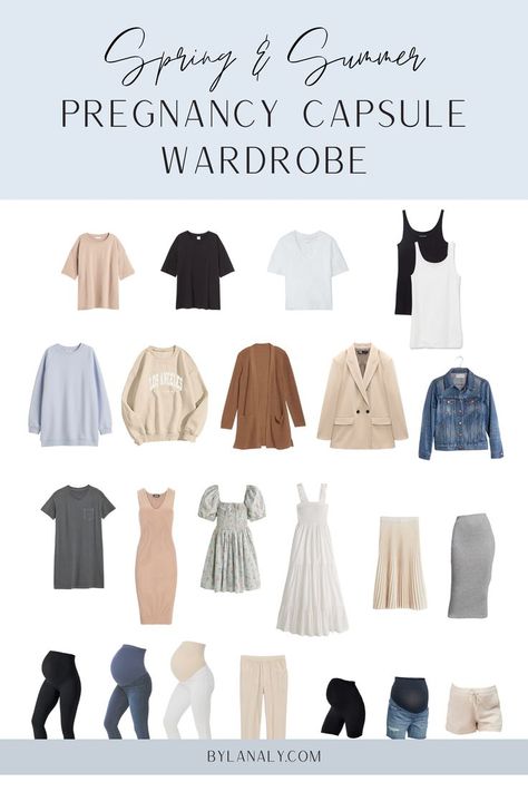 Pregnancy Outfits Spring, Spring Pregnancy Outfits, Pregnancy Capsule Wardrobe, Pregnancy Fashion Spring, Maternity Capsule Wardrobe, Summer Pregnancy Outfits, Spring Maternity Outfits, Mama Fashion, Pregnant Style