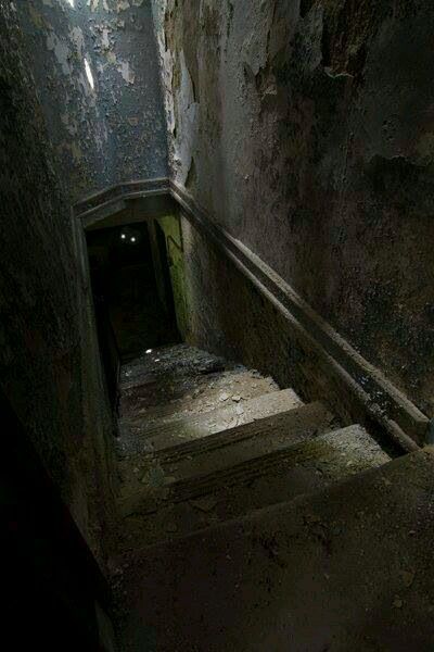 Stairs Art, Stair Art, Dark Basement, Apocalypse Aesthetic, Rpg Horror, Basement Stairs, State School, Art House, Dark Places