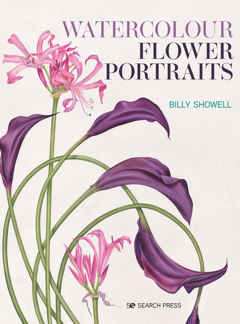 Billy Showell's exquisite and technically brilliant watercolour flower portraits are beautifully presented in this highly informative, lavishly illustrated book. First published in 2009 and now back by popular demand in paperback, it provides the reader with valuable information on the brushes, paints, paper and other equipment they need, together with detailed guidance on drawing and painting techniques, colour mixing and composition. Billy Showell, Flower Portraits, Watercolour Flower, Painting Skills, Colour Mixing, Watercolor Books, Watercolor Projects, Jackson's Art, Drawing And Painting