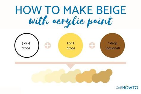 Mix Paint Colors, Shades Of Brown Paint, Sand Paint Color, Light Yellow Paint, How To Make Sand, How To Make Yellow, Mix Paint, Mixing Paint Colors, Beige Paint