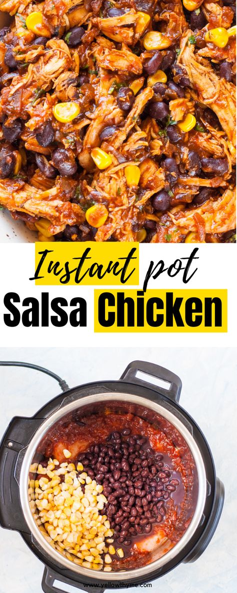 Instant Pot Taco Chicken, Instant Pot Salsa Chicken, Instant Pot Salsa, One Pot Mexican, Taco Chicken, Mexican Shredded Chicken, Shredded Chicken Tacos, Mexican Chicken Recipes, Recipes Oven