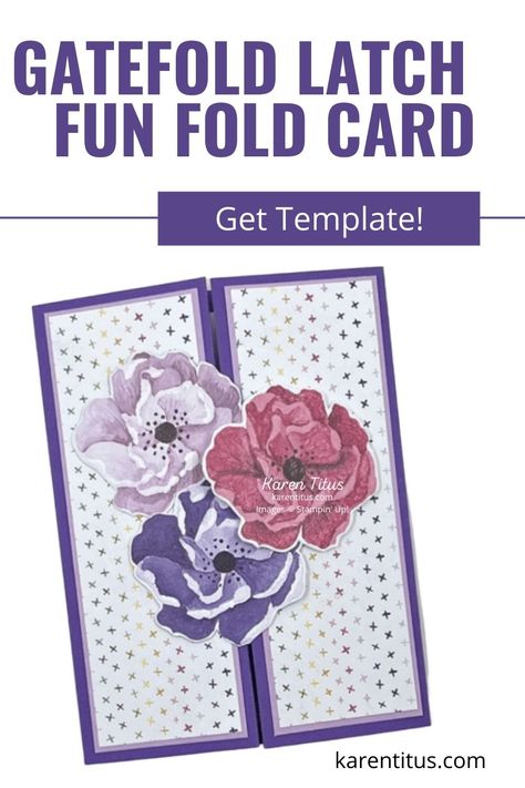 Latch Fold Card Tutorial, Gate Fold Cards Template Free, Front Slider Gate Fold Card, Double Fold Cards, Trifold Cards Handmade, Gatefold Cards Templates, Stampin Up Gatefold Cards, Diy Handmade Cards Ideas, Different Folds For Cards