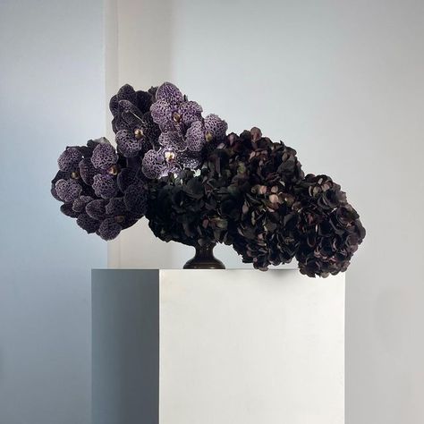 Black Flower Arrangements, Black Floral Arrangements, Halloween Flower Arrangements, Wedding Table Deco, Flowers London, Hotel Flowers, Modern Floral Arrangements, Pink Wedding Decorations, Goth Garden