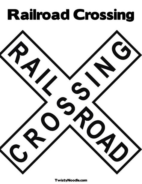 Railroad+Crossing+Sign+Coloring+Page Polar Express Theme, Thomas Birthday Parties, Railroad Crossing Signs, Polar Express Party, Thomas The Train Party, Train Coloring Pages, Happy Birthday Coloring Pages, Thomas Birthday, Railroad Crossing