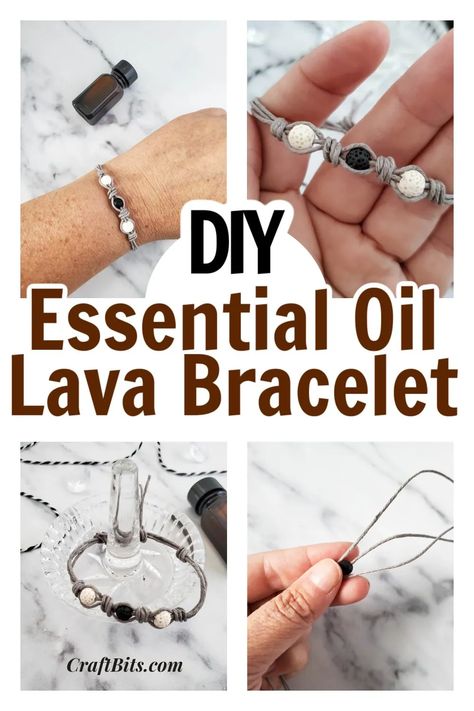 Essential Oil Lava Bead Bracelet — CraftBits.com Slip Knot Bracelets, Lava Bead Jewelry, Silversmithing Jewelry, Lava Rock Bracelet, Essential Oil Bracelet, Essential Oil Jewelry, Lava Bead Bracelet, Diy Jewelry Projects, Lava Bracelet