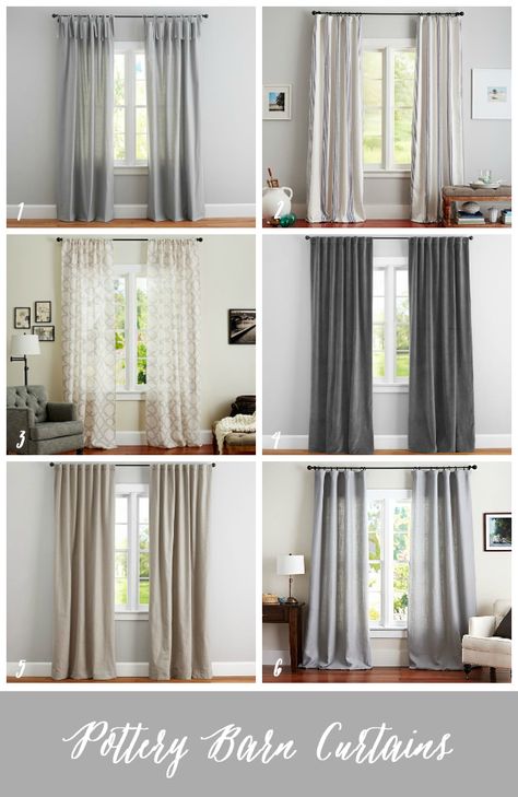 Curtains (source links in the post) to transform a room Curtains For Grey Walls In Living Room, Curtains To Match Grey Walls, Long Curtains Living Room, Grey Curtains Bedroom, Beige Curtains Living Room, Curtains For Grey Walls, Country Style Curtains, Grey Walls Living Room, Curtains Living Room Modern