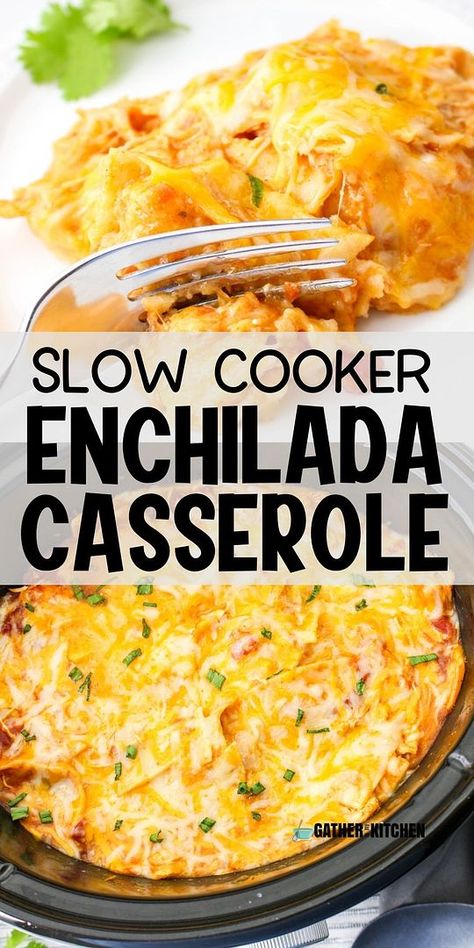 Mexican Food Recipes In Crockpot, Easy Dinner Recipes Crockpot Casseroles, Chicken Enchilada Soup Crockpot Recipes, Crockpot Recipes Chicken Enchilada, Lazy Enchiladas Crockpot, Chicken Enchilada Sauce Crockpot, Beef Enchilada Casserole Crockpot, Shredded Chicken Enchiladas Crockpot, Crock Pot Beef Enchiladas