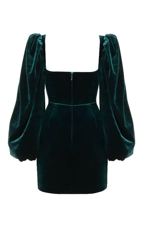 Green Velvet Mini Dress, Velvet Dresses Outfit, Slytherin Fashion, Emerald Green Velvet, Feminine Luxury, Green Velvet Dress, Velvet Clothes, Velvet Mini Dress, Green Dresses