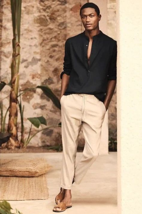 Linen Men Style, Men Linen Trousers Outfit, Mens Linen Fashion, Linen Man Outfit, Linen Pants Men Outfit, Linen Trousers Outfit Men, Men’s Linen Outfit, Men’s Linen Pants, Men’s Trousers