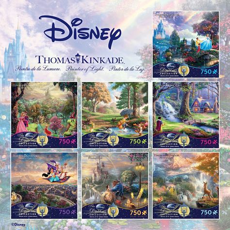 Ceaco Thomas Kinkade Disney Puzzle Sweepstakes Thomas Kinkade Disney Puzzles, Disney Jigsaw Puzzles, Thomas Kinkade Art, Thomas Kincaid, Disney Characters Christmas, Kinkade Disney, Kinkade Paintings, Thomas Kinkade Disney, Thomas Kinkade Puzzles