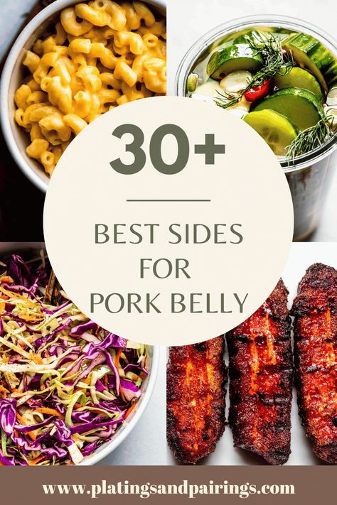 Pork Belly Side Dishes Dinners, Sides For Pork Belly Dinners, What To Eat With Pork Belly, Side Dish For Pork Belly, Burnt Ends Meal Ideas, What To Serve With Burnt Ends, Pork Belly Meal Ideas, Pork Belly Salad Recipes, What To Serve With Pork Belly