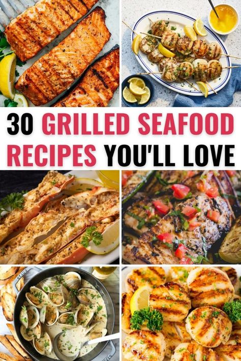 Indoor Grill Recipes, Salmon Filets, Bbq Fish, Bbq Seafood, Grilled Fish Recipes, Grilled Seafood Recipes, Sea Vegetables, Grilled Dinner, Grilled Seafood