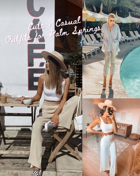 29 Palm Springs Outfits For A Dreamy Desert Getaway - ljanestyle Palm Spring Outfit Ideas, Palm Springs Chic Outfits, Palm Springs Brunch Outfit, Palm Springs Dinner Outfit, Outfits For Palm Springs For Women, Palm Spring Outfits, Palm Springs Summer Outfits, Palm Springs Night Out Outfit, Palm Springs Attire